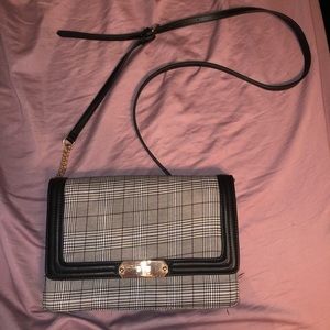 Target Plaid Black Shoulder Purse